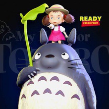 vizinho Totoro Admirador arte impressão pronto 3d modelo 3d print model - Mito3D