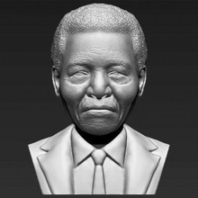 nelson mandela bust print ready 3d model here printing current size 5 cm height but you free scale itzip file contains obj stlthe created zbrush 3d print model - Mito3D