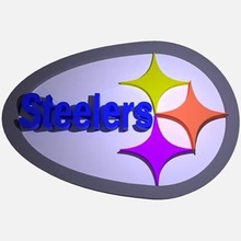 new steelers logo print ready 3d model virtual football team created using blender open source modeling rendering animation software which can downloaded free blenderorg 3d print model - Mito3D