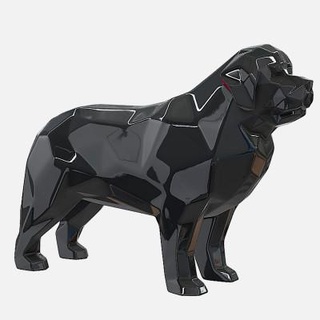 Terranova terre perro 3d impresión modelo lowpoly 3d print model - Mito3D