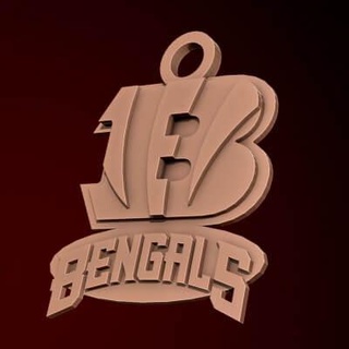 nfl Cincinnati Bengaller anahtarlık logo yazdırılabilir 3d Yazdır model danyelon 3d print model - Mito3D