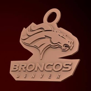nfl Denver Broncos anahtarlık logo yazdırılabilir 3d Yazdır model danyelon 3d print model - Mito3D