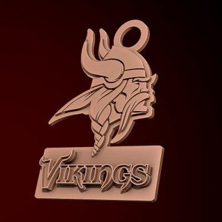 nfl minnesota Vikingler anahtarlık logo yazdırılabilir 3d Yazdır model danyelon 3d print model - Mito3D