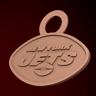 nfl Nouveau York jets porte clés logo imprimable 3d impression modèle Danyelon 3d print model - Mito3D