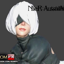 nier automata android yorha sexy figure print ready 3d model straight electronic action rpg game one newest most popular characters playstation xbox consolescompatible any slicer program your printer digitally painted image referency only stl obj files printing do not have colorfull hole no slice 3d print model - Mito3D