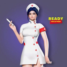 nurse print ready 3d model hope any patient does needle injection not feel pain you purchase product own - obj stl files printing zbrush original ztl customize like version 10 guys her thanks so much viewing my 3d print model - Mito3D