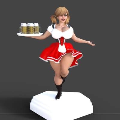 oktober fest girl - 3d print model by romfx 3d print model - Mito3D
