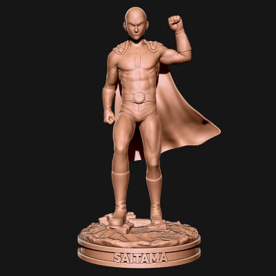 one punch man - saitama 3d print model by printhub 3D print model - Mito3D