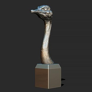 ostrich head guninnik81 3d print model - Mito3D