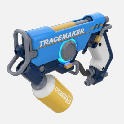 overwatch tracer blaster graffiti skin - 3d print model makerlab  3D print model - Mito3D