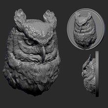 owl sculpture - print ready 3d model guninnik81 3d print model - Mito3D