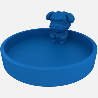 paperclip box puppy print ready 3d model very cute practical ready you print stl format 3D print model - Mito3D