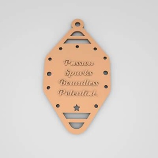 passion sparks boundless potential cute keychain - 3d print model pk3dstore 3d print model - Mito3D