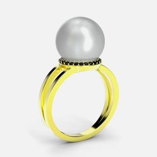 perla anillo gratis impresión Listo 3d modelo 3dsldworks 3d print model - Mito3D