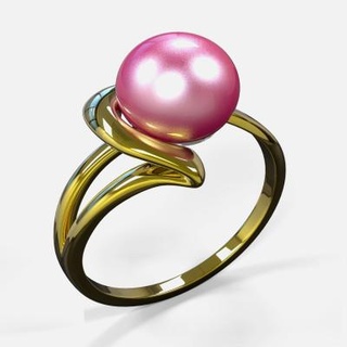 pearl ring 3dsldworks 3d print model - Mito3D