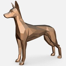 pharaon chien impression prêt 3d modèle lowpoly 3d print model - Mito3D