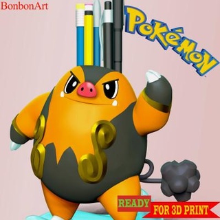 pignite pokemon - pen pencil holder bon art 3d print model - Mito3D