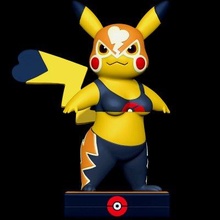 Pikachu libre pokmon Stampa pronto 3d modello stupidi giocattoli 3d print model - Mito3D
