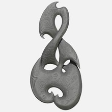 pikorua pendant print ready 3d model maori pedant because stands infinite partnership makes perfect gift lovers newlyweds fiancees others want emphasize their connection love each other loyalty friendship 3d print model - Mito3D
