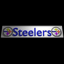 pittsburg steelers banner logo print ready 3d model virtual football team created using blender open source modeling rendering animation software which can downloaded free blenderorg 3d print model - Mito3D