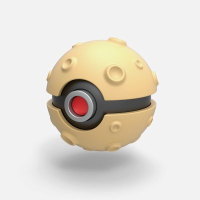 pokebola Luna forma impresión Listo 3d modelo cosplayitemsrock 3D print model - Mito3D