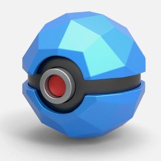 Pokeball polygonal gestalten Cosplayartikelrock 3d print model - Mito3D