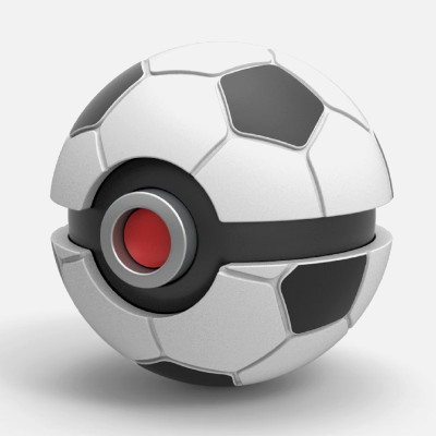 pokeball calcio palla stile cosplayitemsrock 3D print model - Mito3D