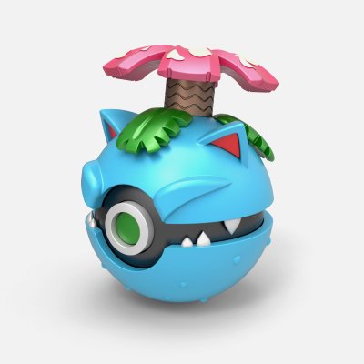 pokeball venusaur Stampa pronto 3d modello cosplayitemsrock 3D print model - Mito3D