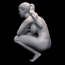 coda cavallo ragazza 007 Stampa pronto 3d modello 3d print model - Mito3D