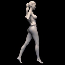 ponytail girl walking print ready 3d model 3d print model - Mito3D