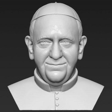 pope francis bust print ready 3d model here printing current size 5 cm height but you free scale it zip file contains obj stl created zbrushif have any questions please don't hesitate contact me respond asap encourage check my other celebrity models 3d print model - Mito3D