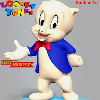 porky pig - looney tunes bon art 3d print model - Mito3D