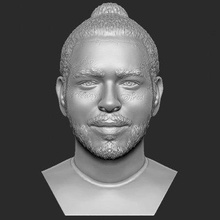 Publier malone buste impression prêt 3d modèle réalité imprimée 3d print model - Mito3D