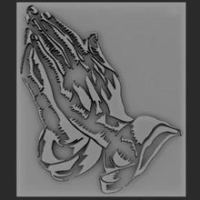 praying hands relief - print ready 3d model elitemodelry 3d print model - Mito3D