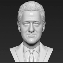 president bill clinton bust print ready 3d model here printing current size 5 cm height but you free scale it zip file contains obj stl created zbrushif have any questions please don't hesitate contact me respond asap encourage check my other celebrity models 3d print model - Mito3D