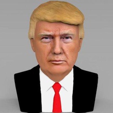 president donald trump full color print ready 3d model here bust printing current size 5 cm height but you free scale itzip file contains obj wrl texture pngthe created zbrush mudbox photoshop 3d print model - Mito3D