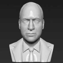 prince william bust print ready 3d model here printing current size 5 cm height but you free scale it zip file contains obj stl created zbrush 3d print model - Mito3D