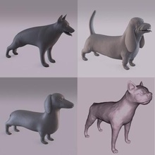 printable dogs bundle print ready 3d model 3d print model - Mito3D