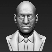 professor x charles xavier bust print ready 3d model here patrick stewart x-men printing current size 5 cm height but you free scale it zip file contains obj stl created zbrush 3d print model - Mito3D