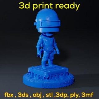 pubg bobble testa azione figura chibi nivinpoly420 3d print model - Mito3D