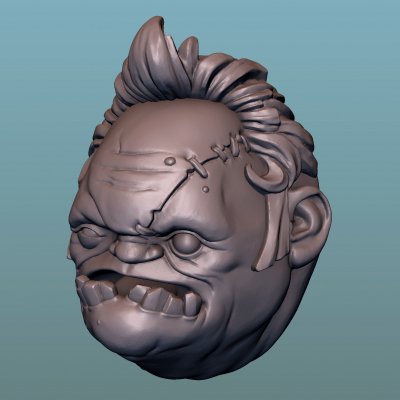 pudge tête impression prêt 3d modèle Alexkovalev 3D print model - Mito3D