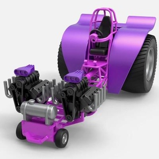 tirant tracteur 2 moteurs v8 1 25 cosplayitemsrock 3d print model - Mito3D