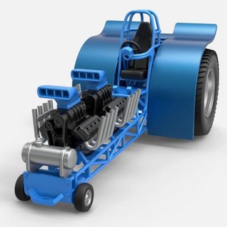 tracción tractor 2 motores v8 1 25 cosplayitemsrock 3d print model - Mito3D