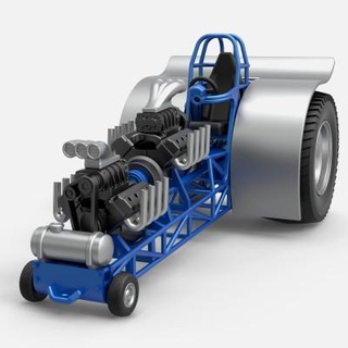 çekme traktör 2 motorlar v8 1 25 Cosplayitemsrock 3d print model - Mito3D
