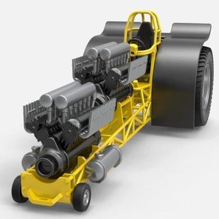 pulling tractor 2xv12 1 25 cosplayitemsrock 3d print model - Mito3D