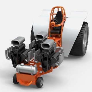 ziehen Traktor 3 Motoren v8 1 25 Cosplayartikelrock 3d print model - Mito3D