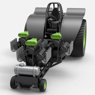 tracción tractor 3 motores v8 1 25 cosplayitemsrock 3d print model - Mito3D