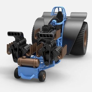 pulling tractor 3 engines v8 1 25 cosplayitemsrock 3d print model - Mito3D