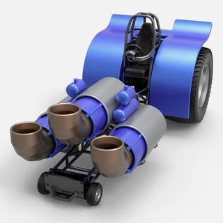 çekme traktör 3 jet motorlar 1 25 Cosplayitemsrock 3d print model - Mito3D