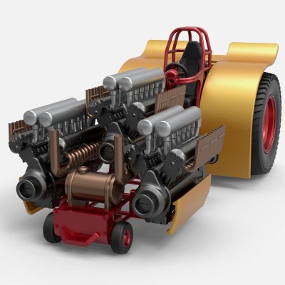 pulling tractor 3xv12 1 25 cosplayitemsrock 3D print model - Mito3D